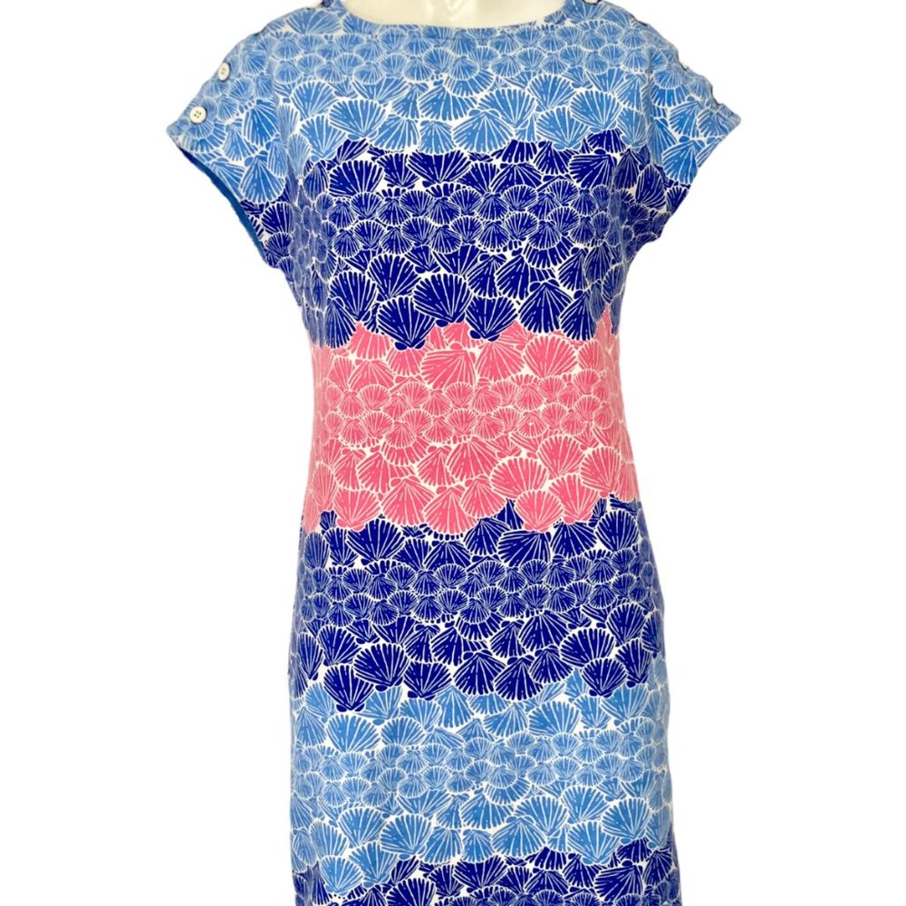 Talbots Seashell Pattern Multicolor Dress - image 1